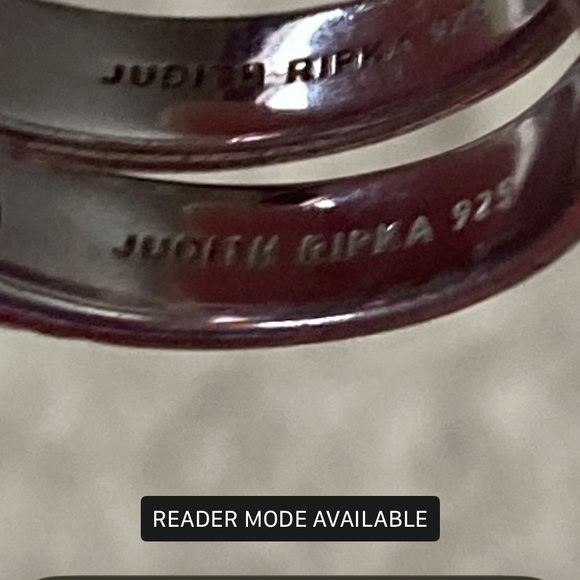 Judith Ripka Silver Ring set with ruby - Picture 3 of 6